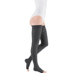mediven Plus Thigh High 20-30 mmHg Compression Socks Open Toe – Anthracite
