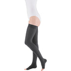 mediven Plus Thigh High 30-40 mmHg Compression Socks Open Toe – Anthracite