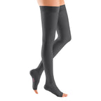 mediven Plus Thigh High 20-30 mmHg Compression Socks Open Toe – Anthracite
