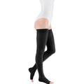mediven Plus Thigh High 30-40 mmHg Compression Socks Open Toe – Black