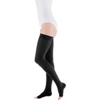 mediven Plus Thigh High 30-40 mmHg Compression Socks Open Toe – Black