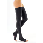 mediven Plus Thigh High 20-30 mmHg Compression Socks Open Toe – Black