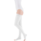 mediven Plus Thigh High 20-30 mmHg Compression Socks Open Toe – White