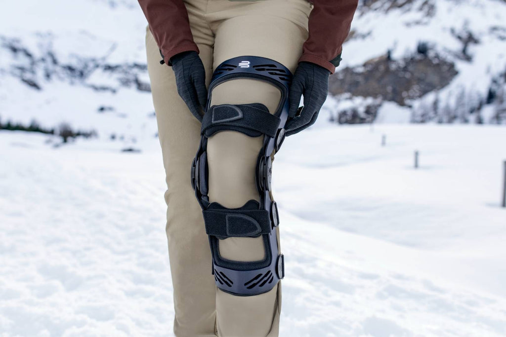 Bauerfeind SecuTec Genu Knee Brace worn during activity