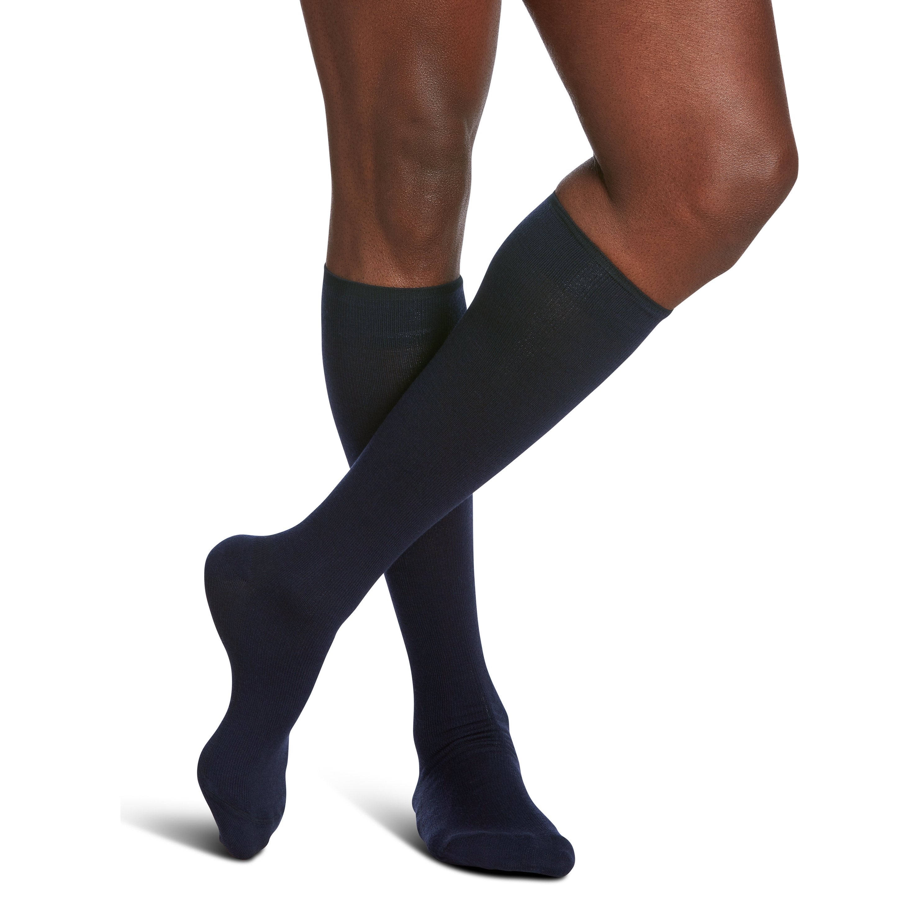 Sigvaris All-Season Merino Wool Men's Knee High 15-20 mmHg Compression Socks – Navy