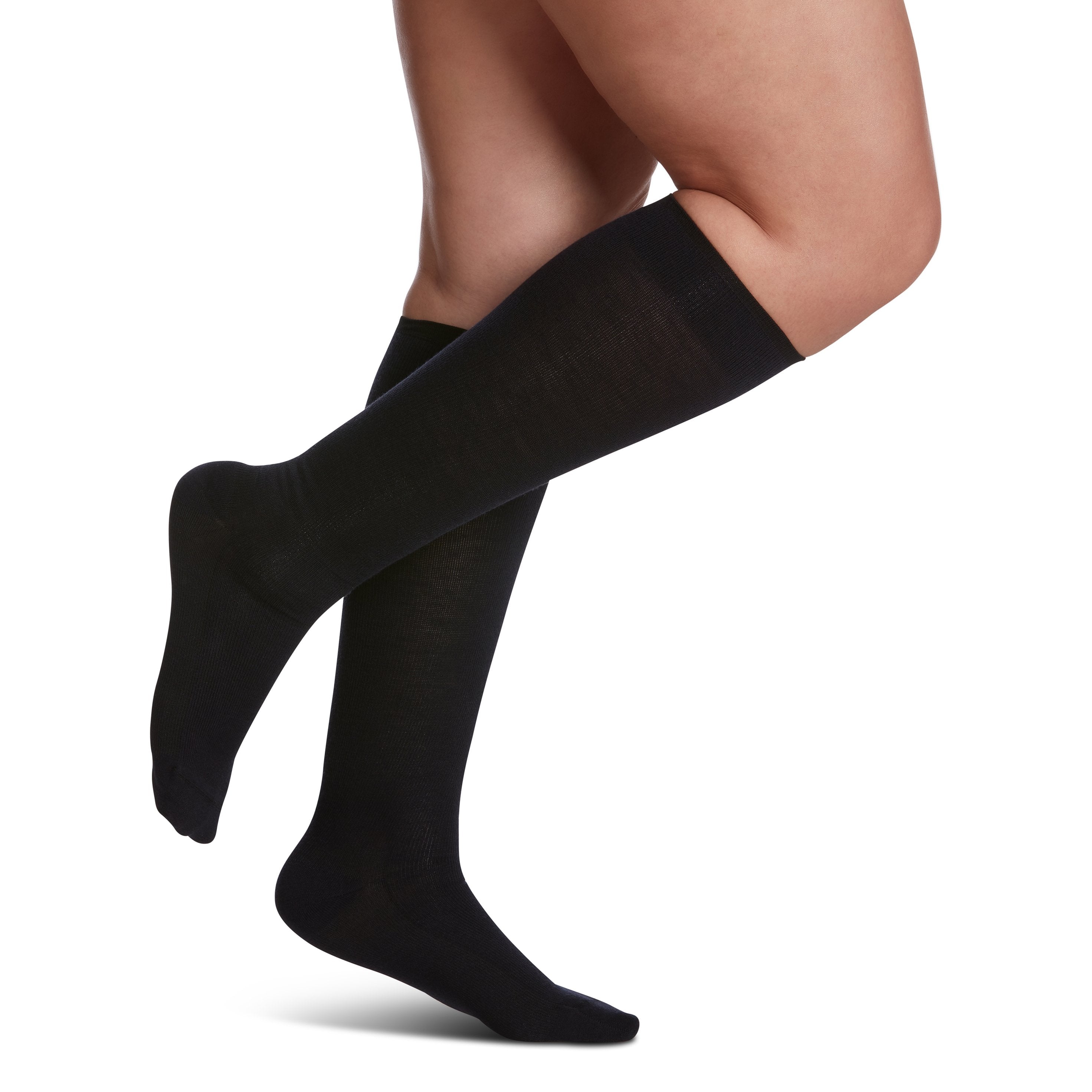 Sigvaris All-Season Merino Wool Women's Knee High 15-20 mmHg Compression Socks – Navy