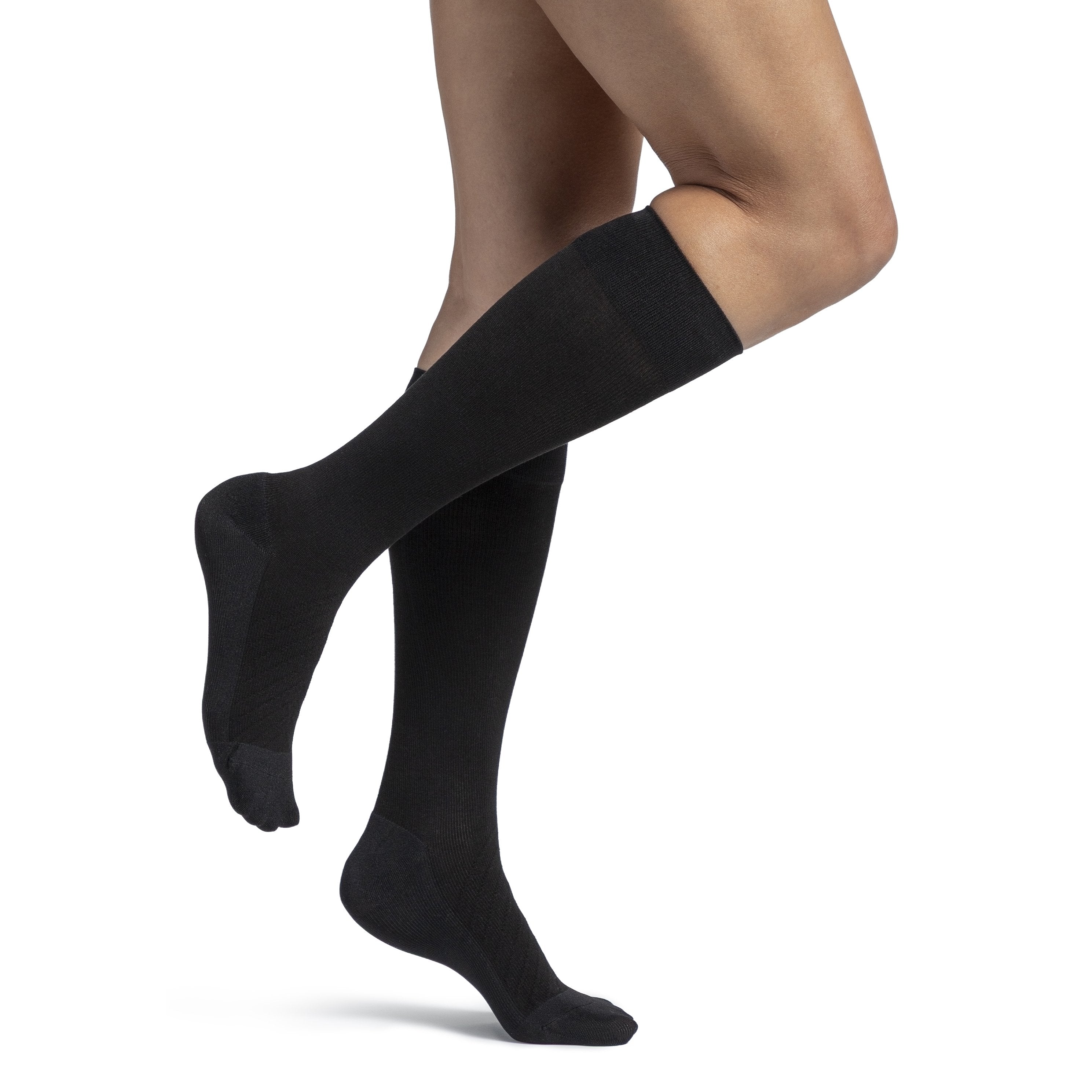 Sigvaris Bamboo Knee High 20-30 mmHg Compression Socks – Black
