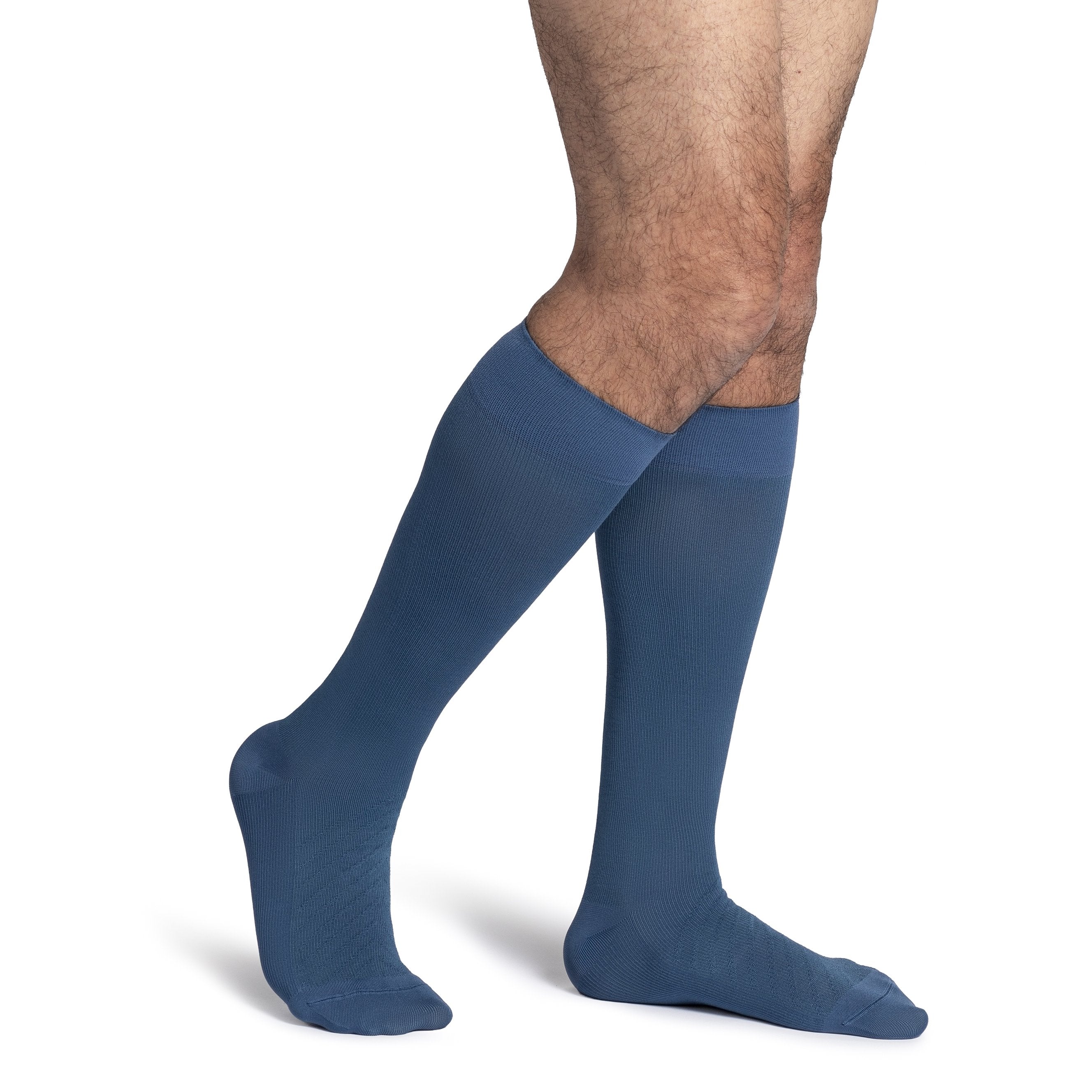 Sigvaris Bamboo Knee High 20-30 mmHg Compression Socks – Stone Blue