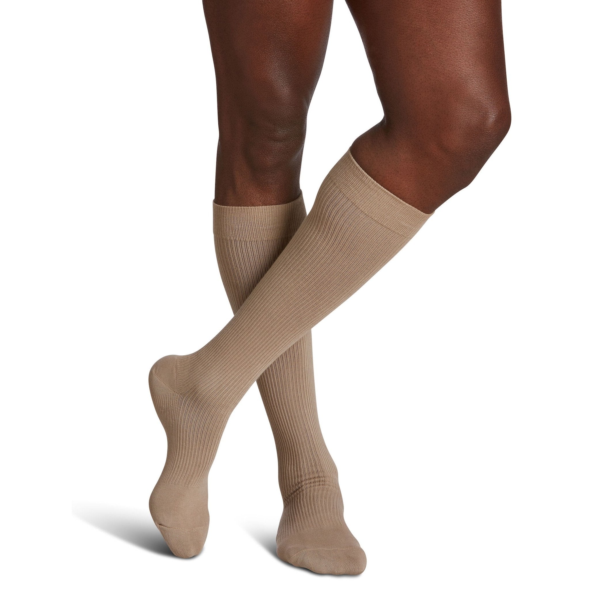 Sigvaris Casual Cotton Men's Knee High 15-20 mmHg Compression Socks – Khaki