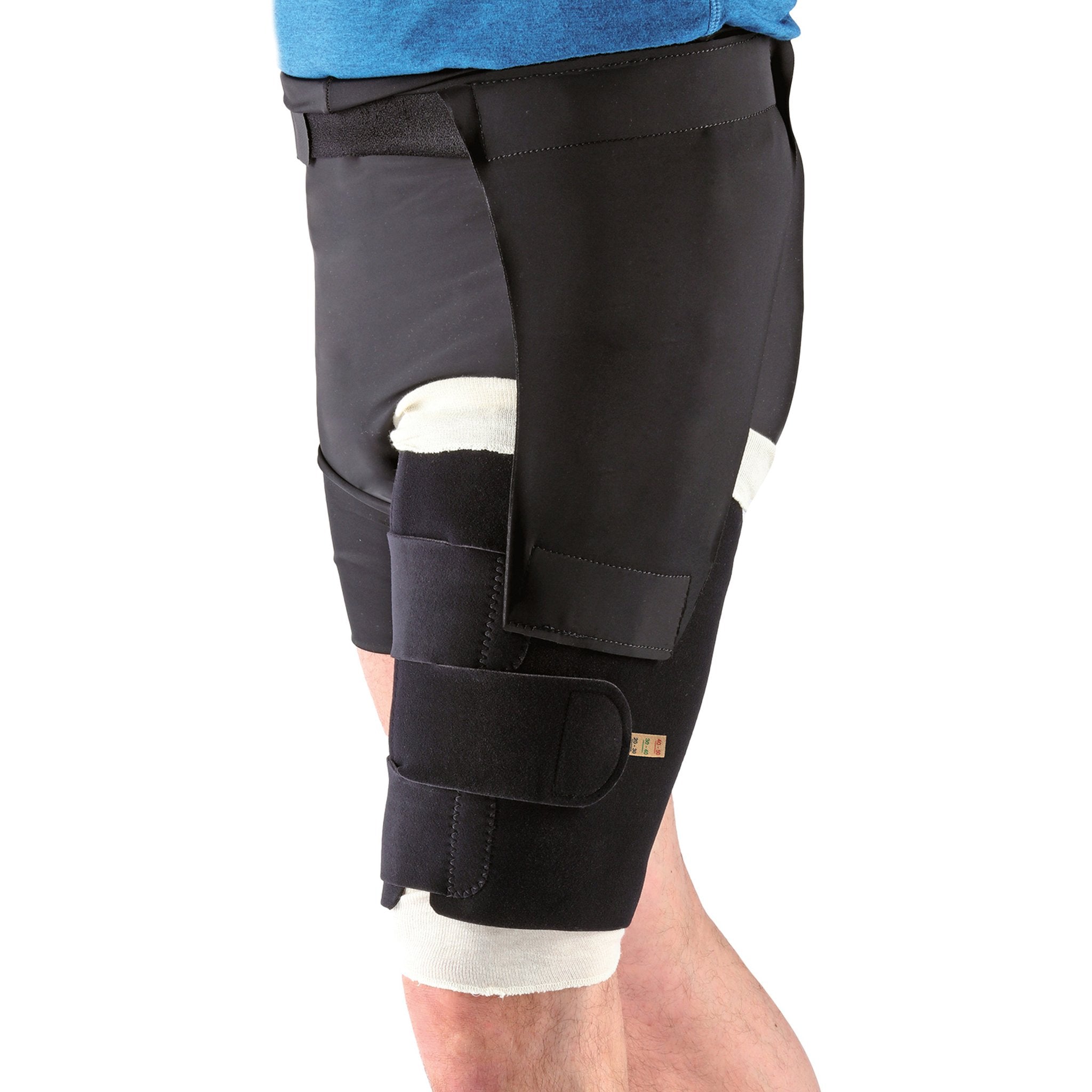 Sigvaris Compreflex Standard Thigh 20-50 mmHg Adjustable Compression Wrap – Black