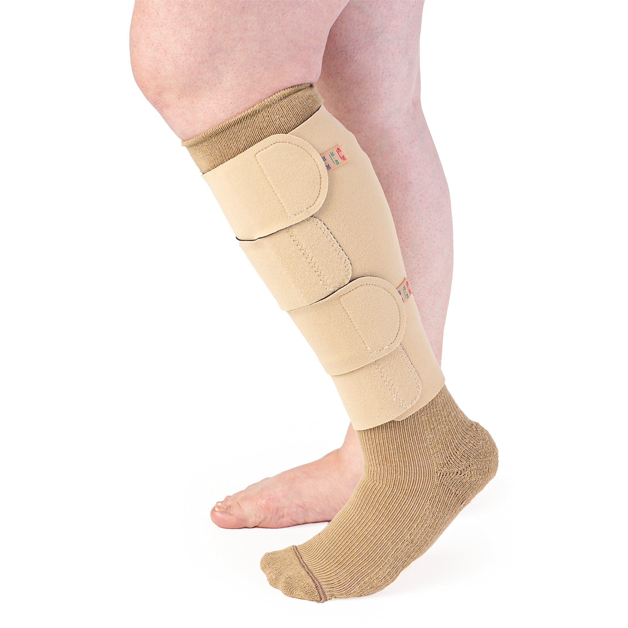 Sigvaris Compreflex Transition Calf 20-50 mmHg Adjustable Compression Wrap – Beige