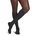 Sigvaris Cotton Men's Knee High 20-30 mmHg Compression Socks – Black Mist