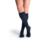 Sigvaris Cotton Women's Knee High 20-30 mmHg Compression Socks – Navy