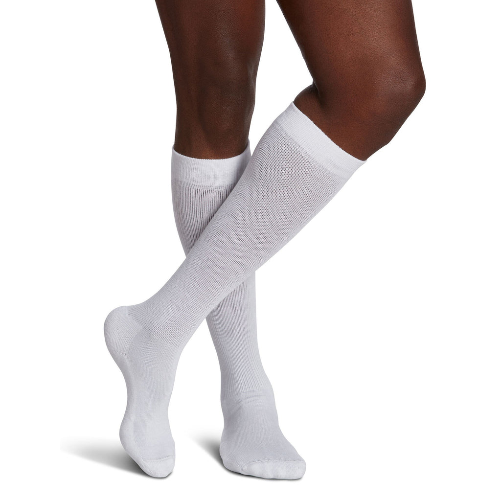 Sigvaris Eversoft Diabetic Socks Knee High 8-15 mmHg – White