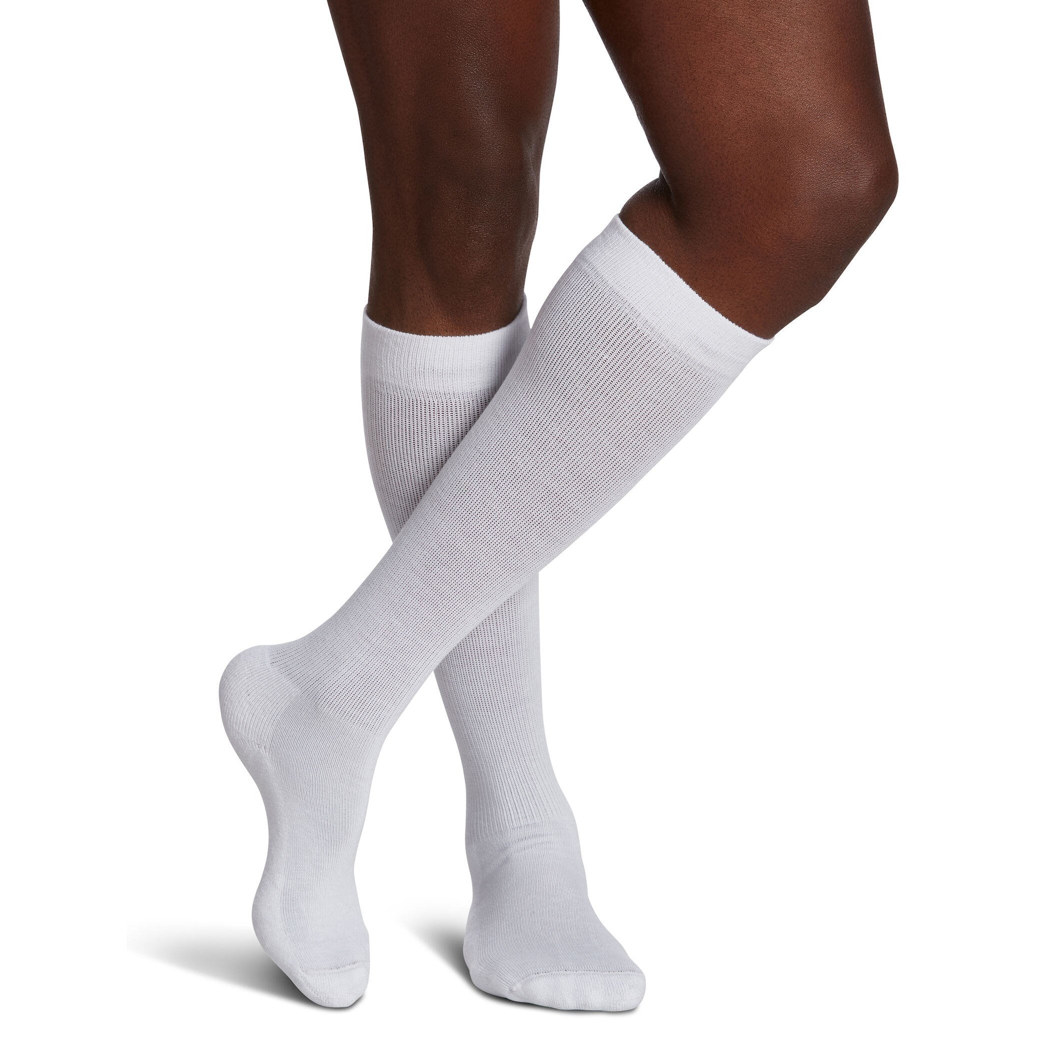 Sigvaris Eversoft Diabetic Socks Knee High 8-15 mmHg – White