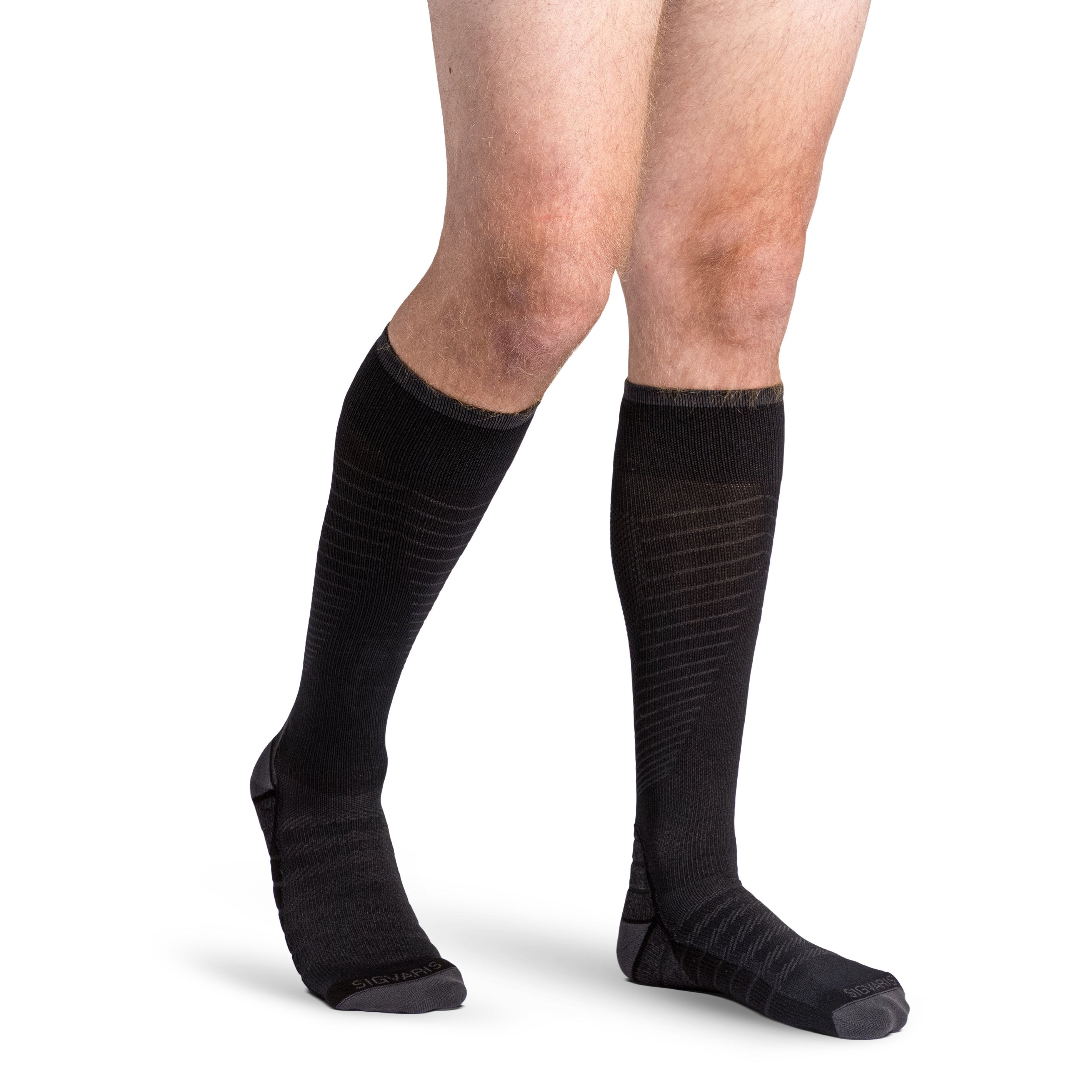 Sigvaris Flow Tech Knee High 20-30 mmHg Compression Socks – Black