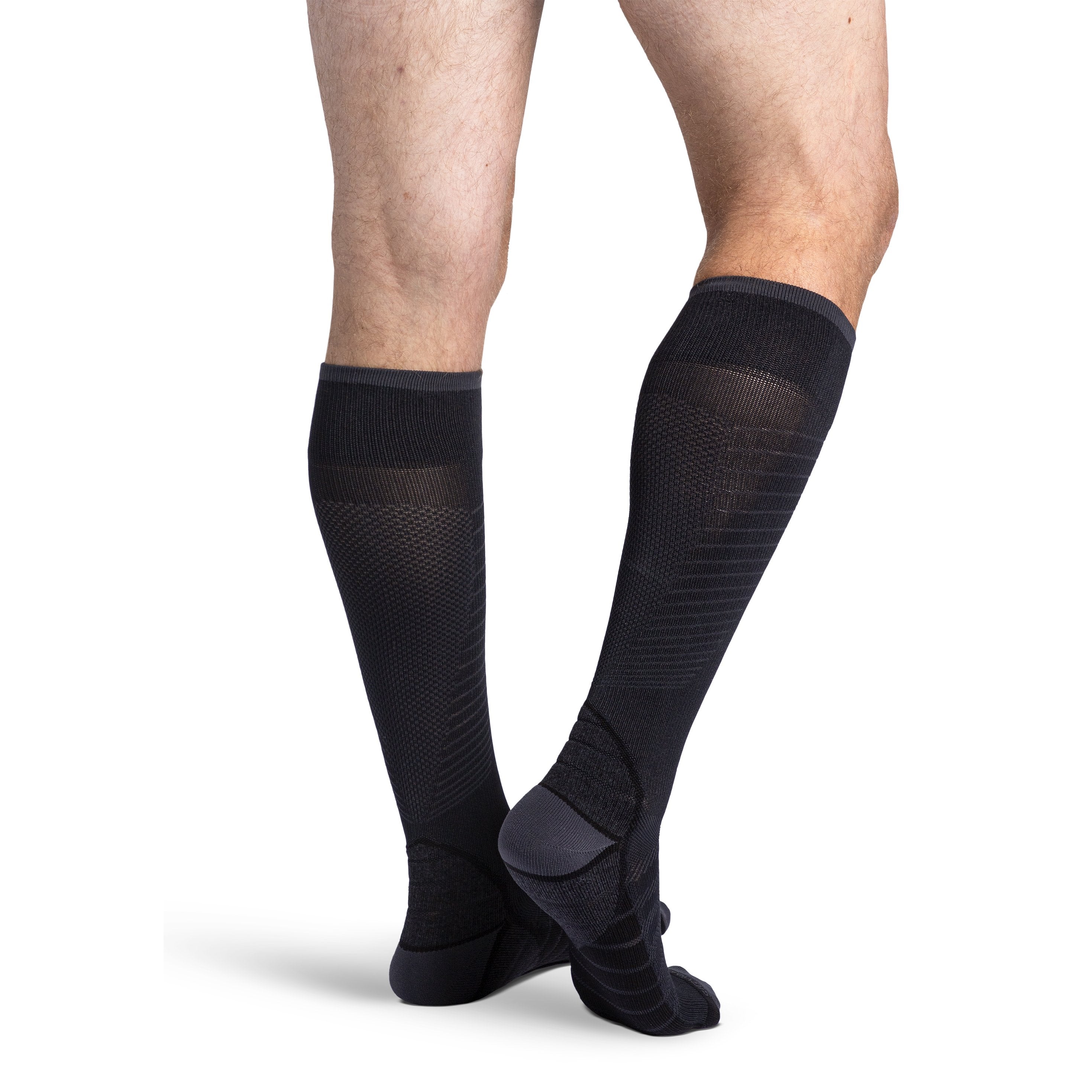 Sigvaris Flow Tech Knee High 20-30 mmHg Compression Socks – Black