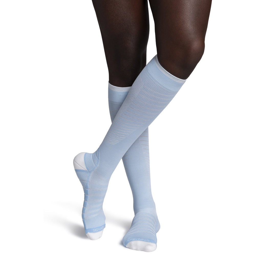 Sigvaris Flow Tech Knee High 20-30 mmHg Compression Socks – Sky Blue
