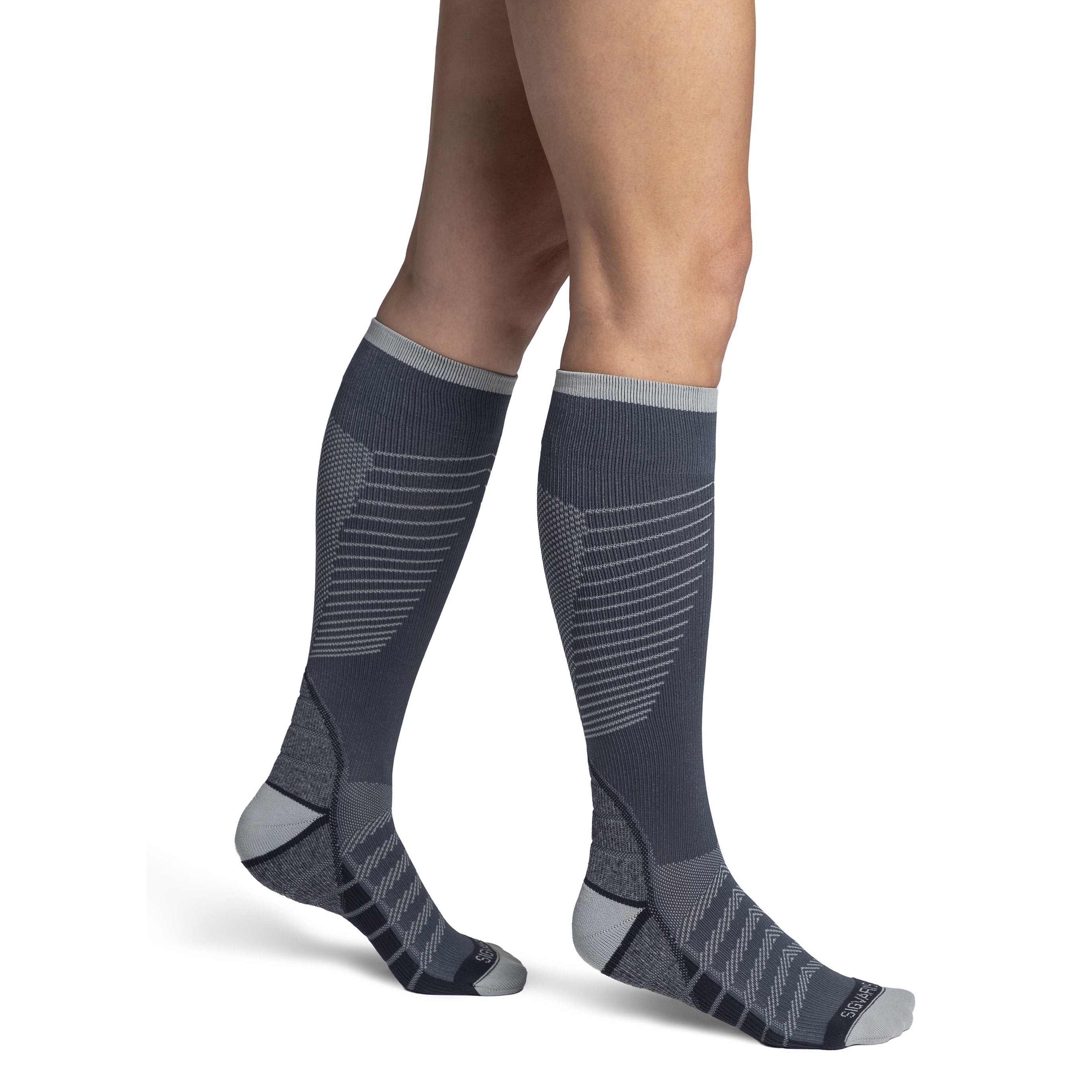 Sigvaris Flow Tech Knee High 20-30 mmHg Compression Socks – Slate
