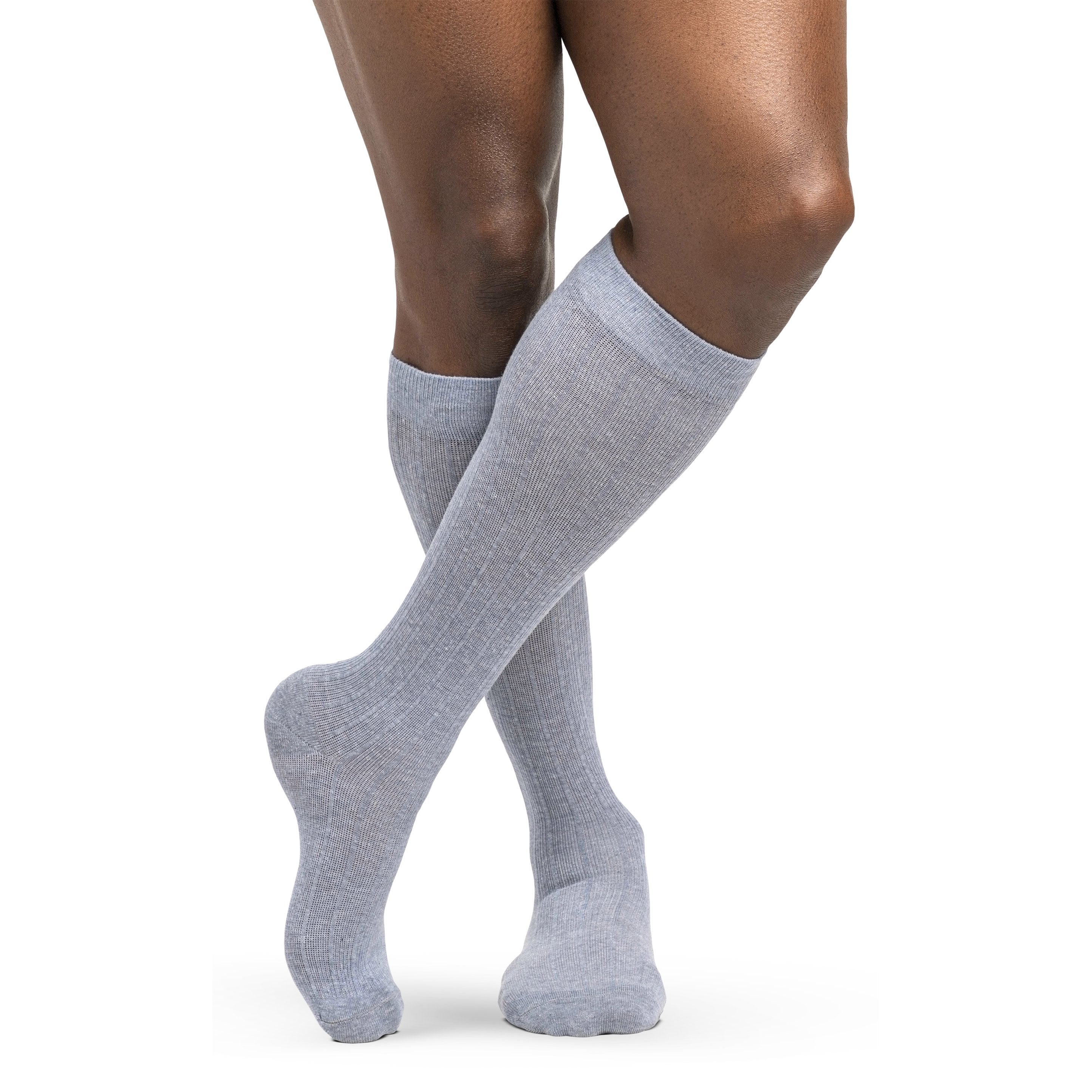 Sigvaris Linen Men's Knee High 15-20 mmHg Compression Socks – Denim