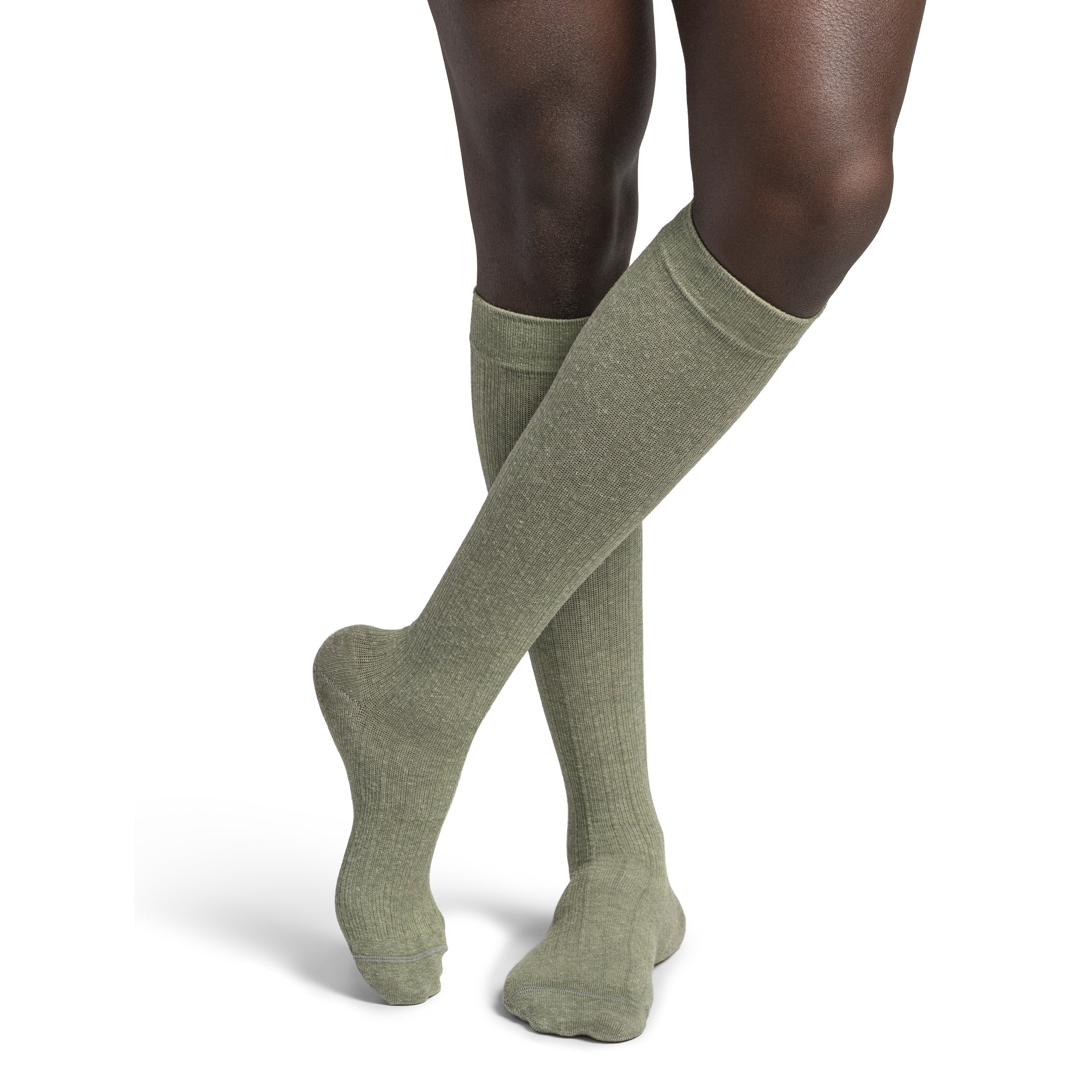 Sigvaris Linen Men's Knee High 15-20 mmHg Compression Socks – Eucalyptus