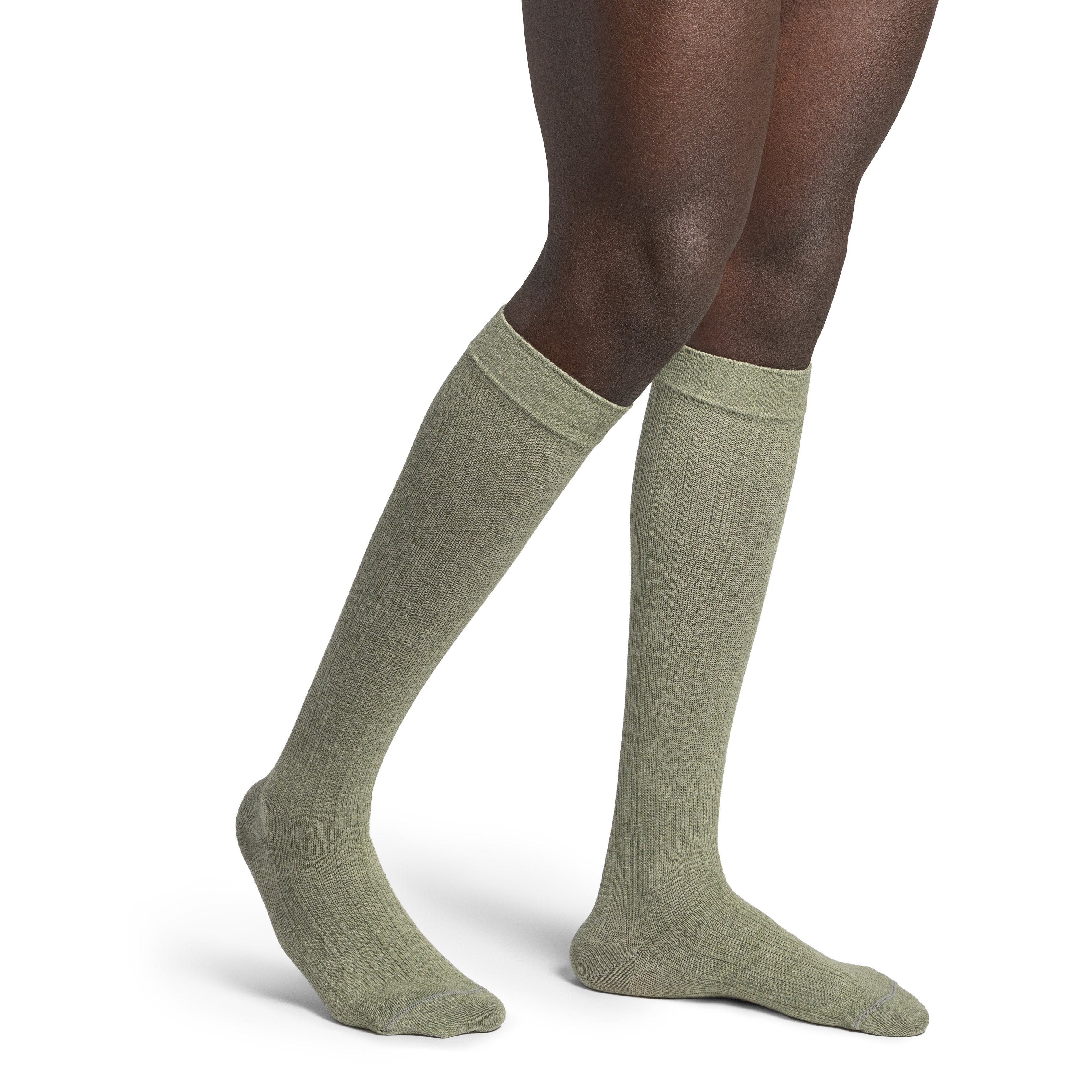 Sigvaris Linen Men's Knee High 15-20 mmHg Compression Socks – Eucalyptus