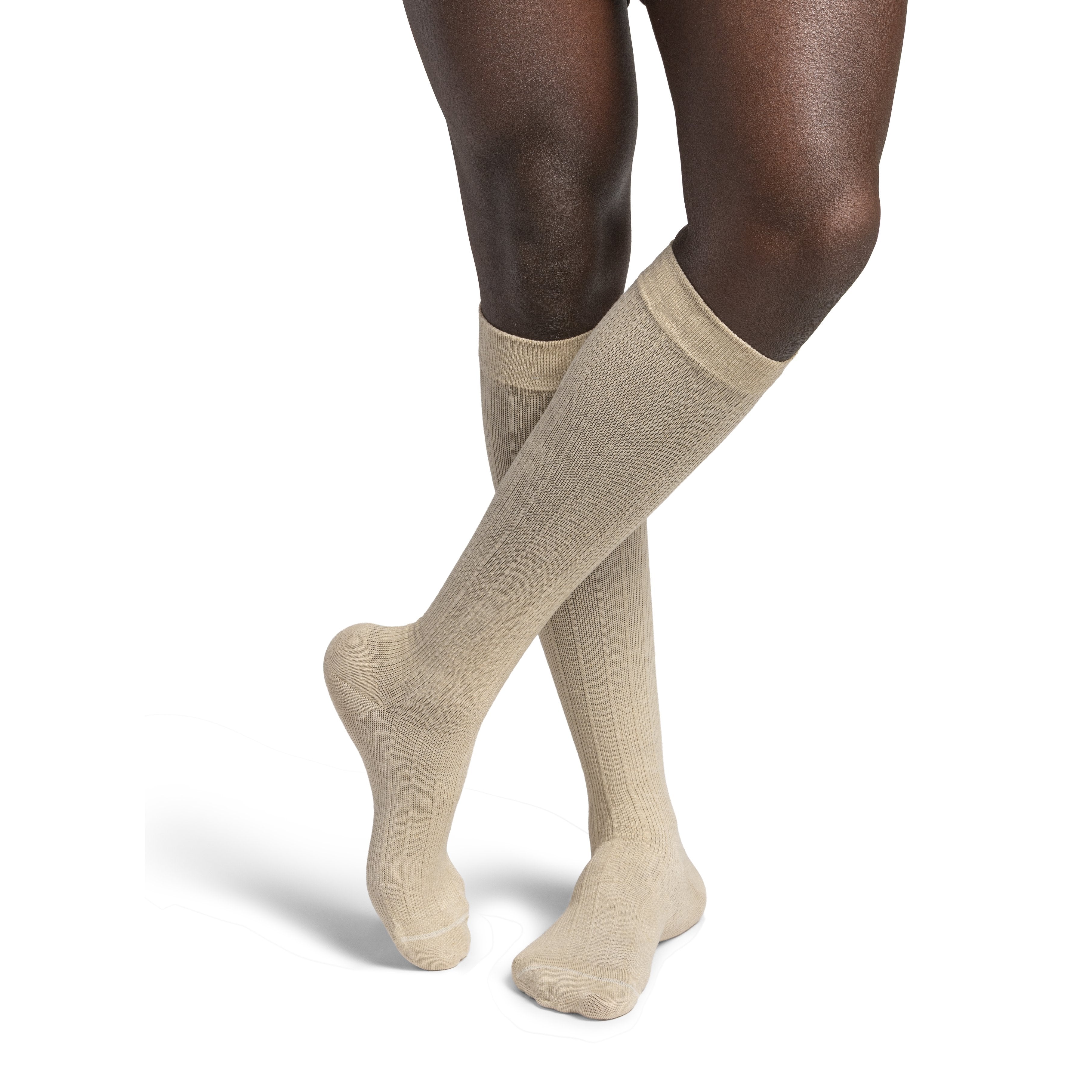 Sigvaris Linen Men's Knee High 15-20 mmHg Compression Socks – Sandstone
