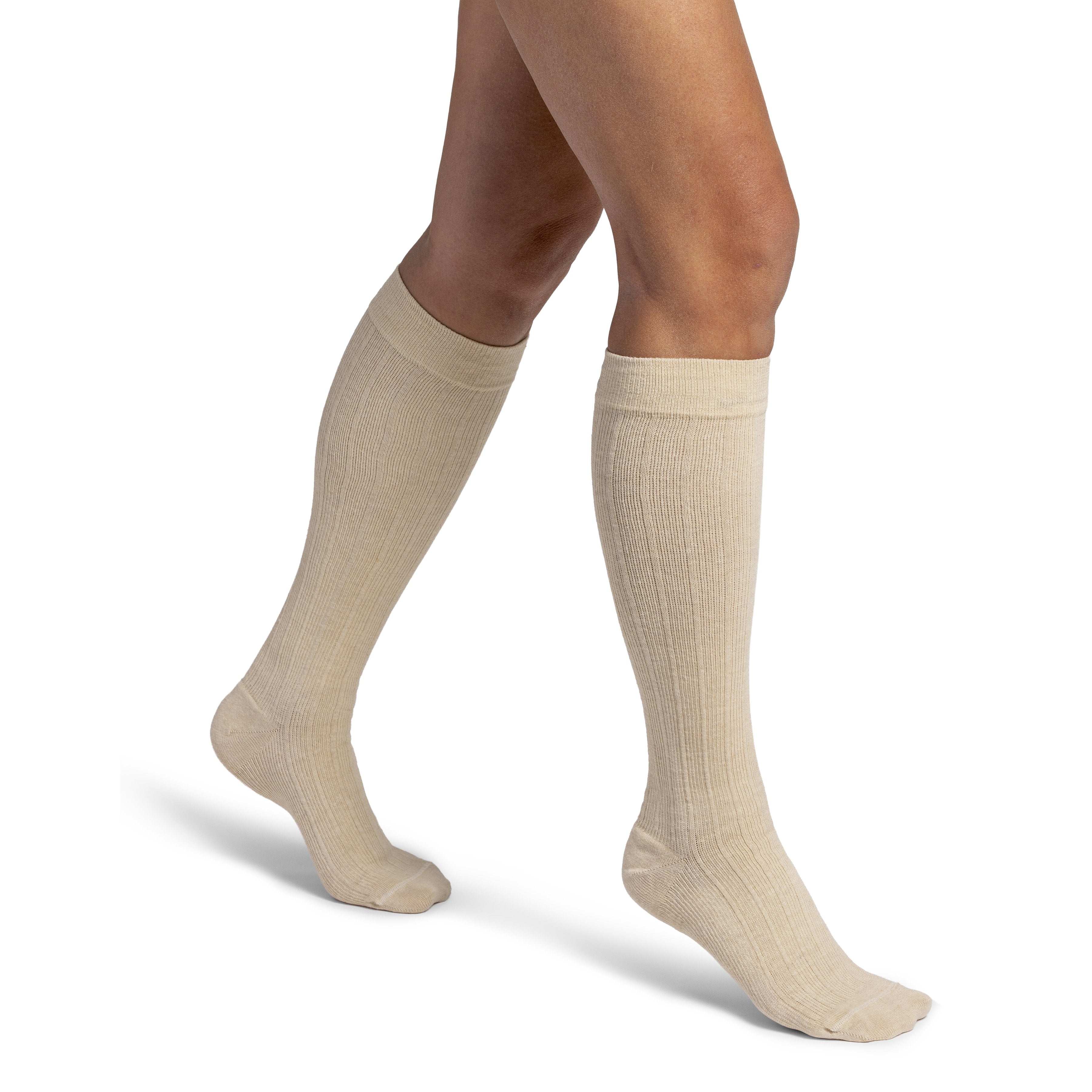 Sigvaris Linen Women's Knee High 20-30 mmHg Compression Socks – Sandstone