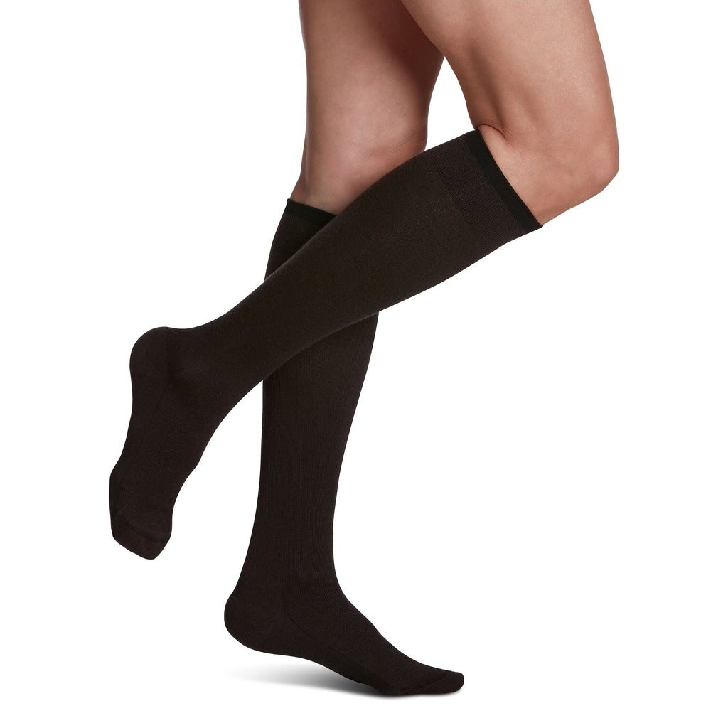 Sigvaris Merino Wool Women's Knee High 20-30 mmHg Compression Socks – Brown