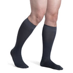 Sigvaris Microfiber Patterns Men's Knee High 20-30 mmHg Compression Socks – Graphite Chevron