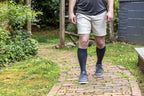 Sigvaris Microfiber Patterns Men's Knee High 20-30 mmHg Compression Socks – Storm Blue Confetti
