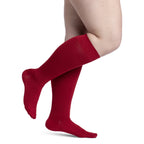 Sigvaris Microfiber Patterns Women's Knee High 20-30 mmHg Compression Socks – Cranberry Chevron