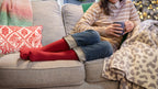 Sigvaris Microfiber Patterns Women's Knee High 20-30 mmHg Compression Socks – Cranberry Chevron