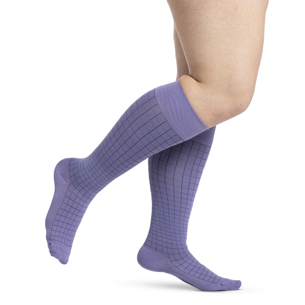 Sigvaris Microfiber Patterns Women's Knee High 20-30 mmHg Compression Socks – Wisteria Windows