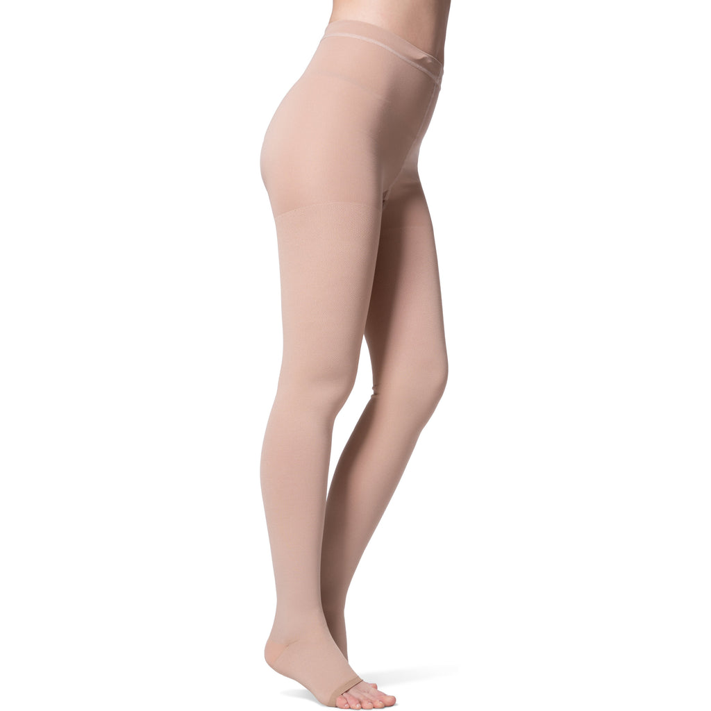 Sigvaris Natural Rubber Pantyhose 30-40 mmHg Open Toe – Beige
