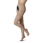 Sigvaris Natural Rubber Thigh High with Waist Attachment 40-50 mmHg Compression Stockings Open Toe – Beige