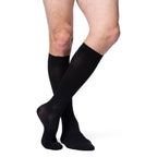 Sigvaris Opaque Men's Knee High 20-30 mmHg Compression Socks – Smooth Black