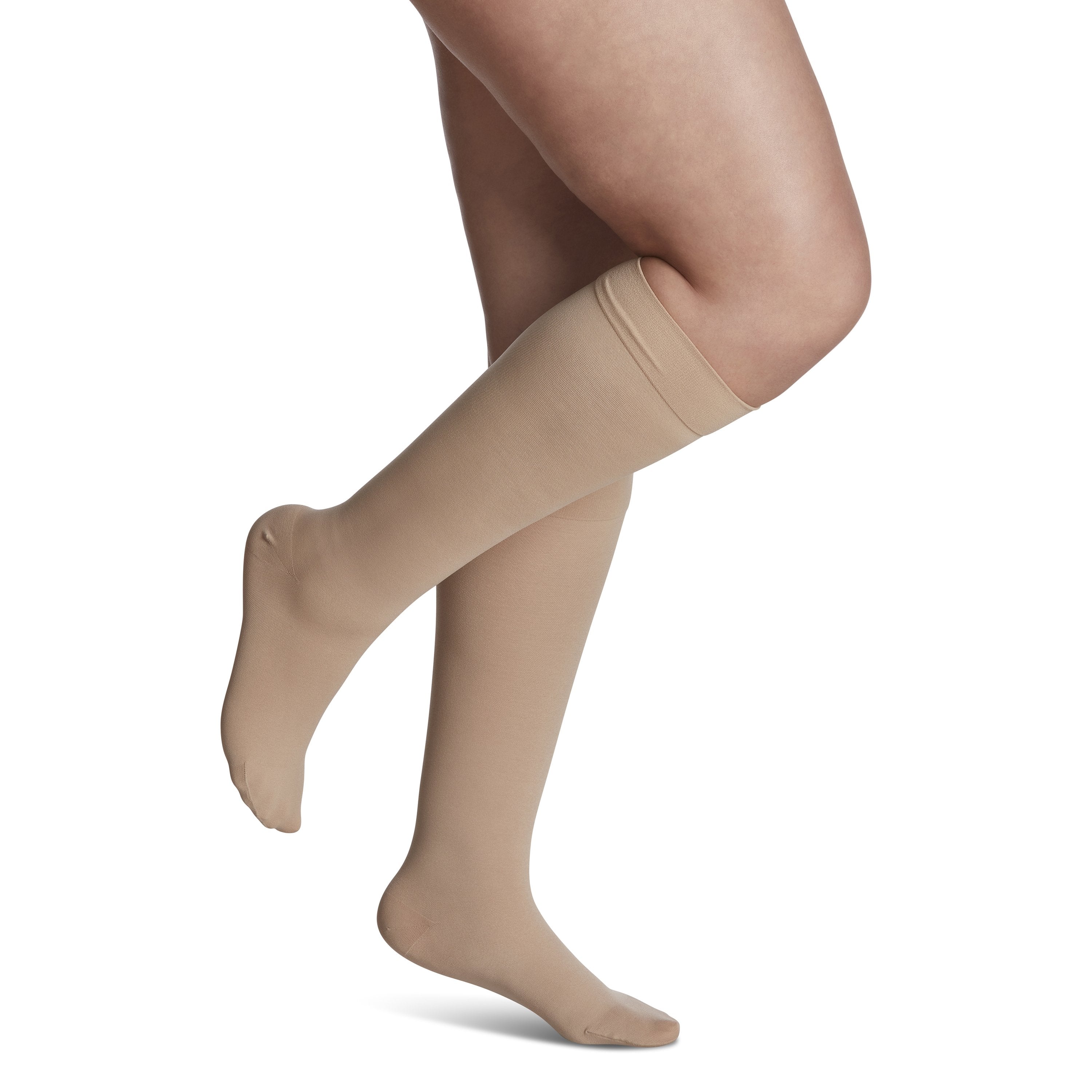 Sigvaris Opaque Women's Knee High 20-30 mmHg Compression Socks – Honey