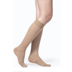Sigvaris Opaque Women's Knee High with Grip-Top 20-30 mmHg Compression Socks – Light Beige