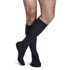 Sigvaris Sea Island Cotton Men's Knee High 15-20 mmHg Compression Socks – Navy