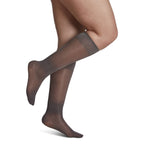 Sigvaris Sheer Fashion Women's Knee High 15-20 mmHg Compression Socks – Charcoal