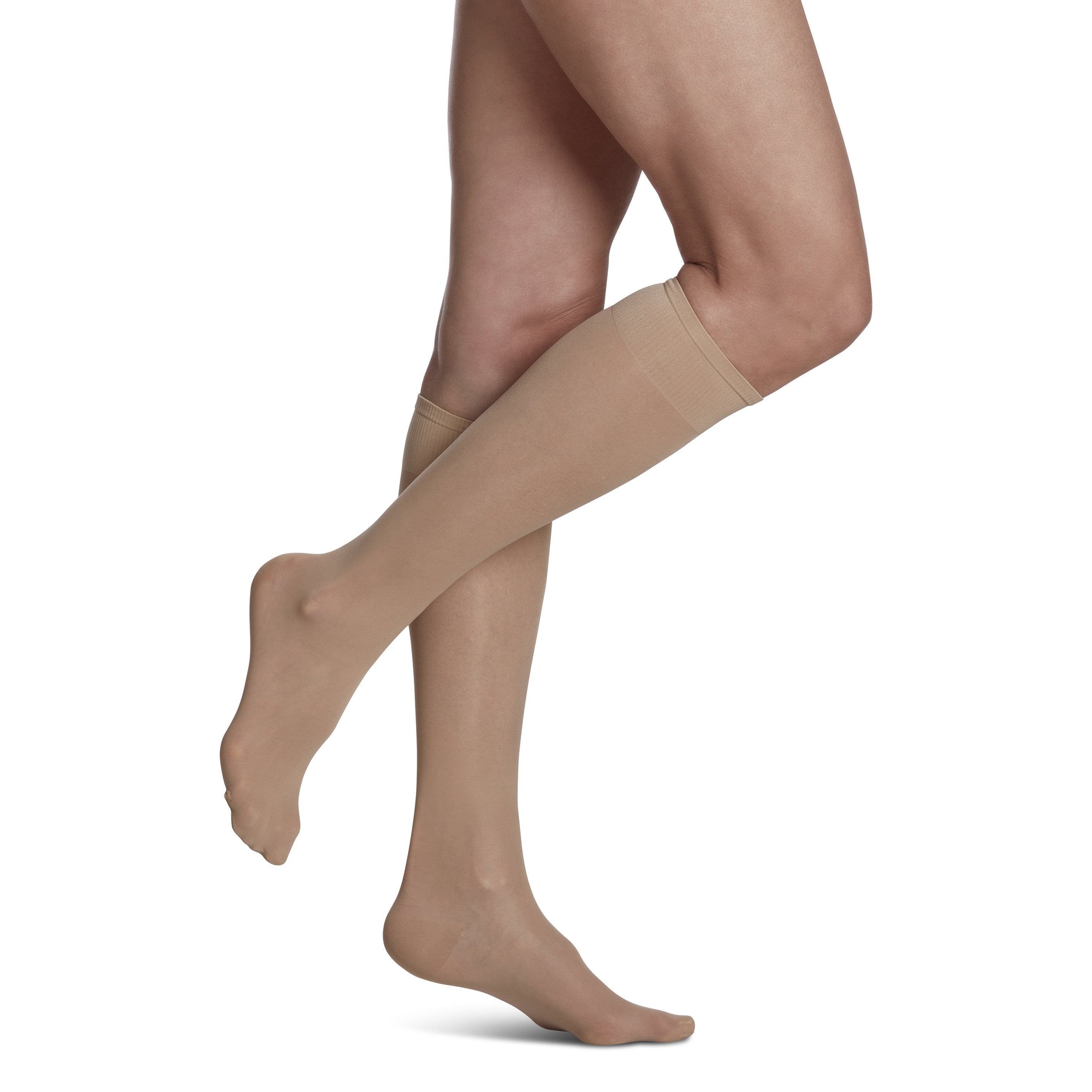 Sigvaris Sheer Fashion Women's Knee High 15-20 mmHg Compression Socks – Honey