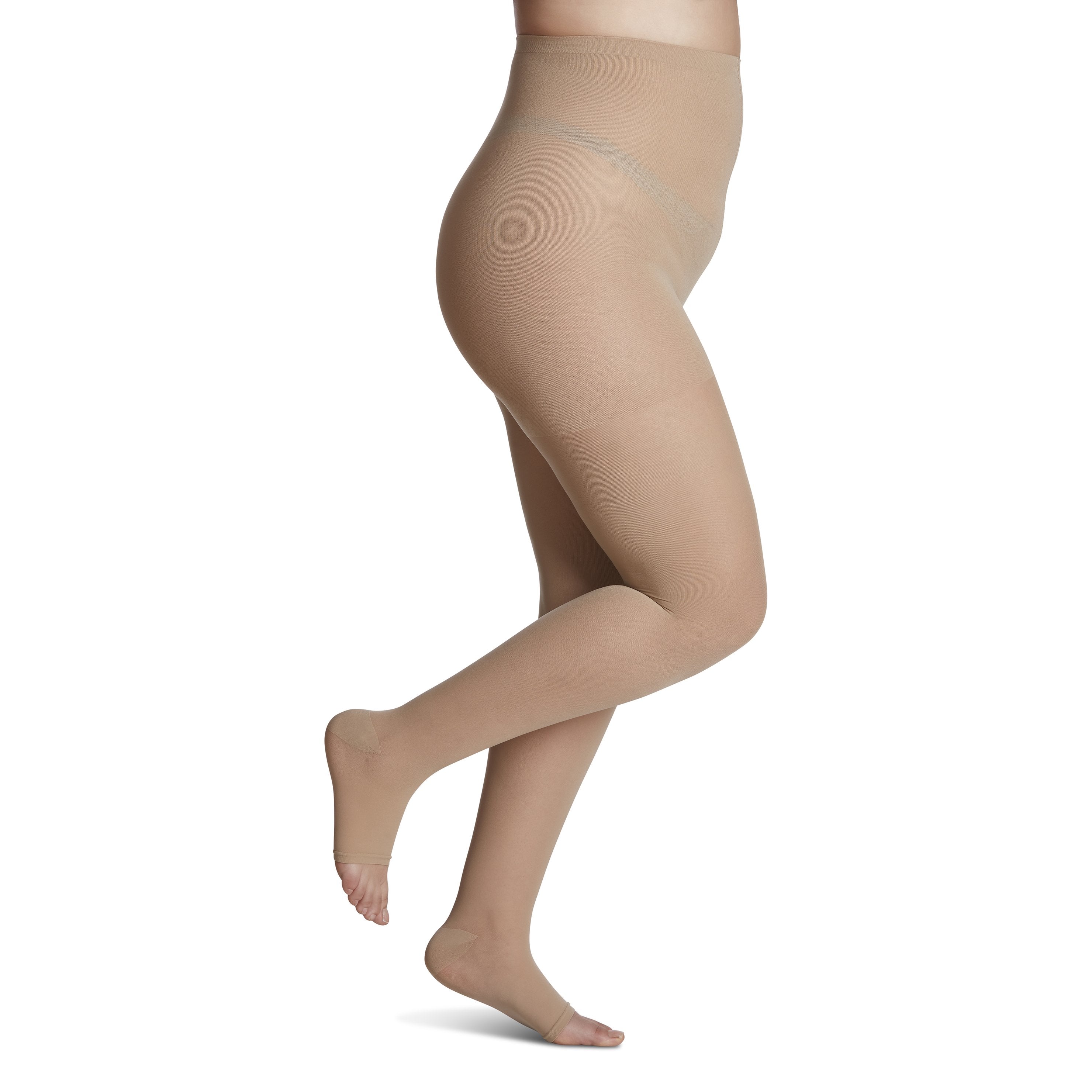 Sigvaris Sheer Pantyhose 30-40 mmHg Open Toe – Honey