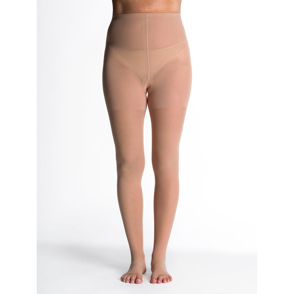 Sigvaris Sheer Pantyhose 20-30 mmHg Open Toe – Toasted Almond