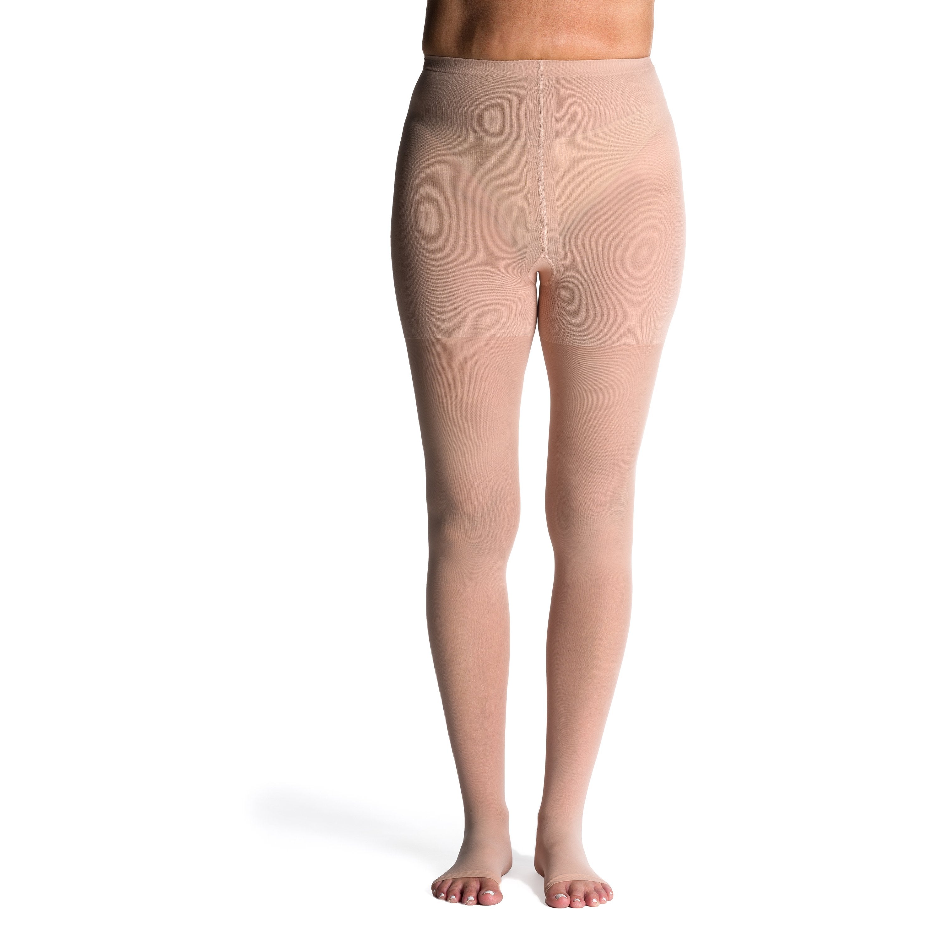 Sigvaris Sheer Pantyhose 20-30 mmHg Open Toe – Warm Sand