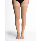 Sigvaris Sheer Thigh High with Grip-Top 20-30 mmHg Compression Stockings Open Toe – Golden
