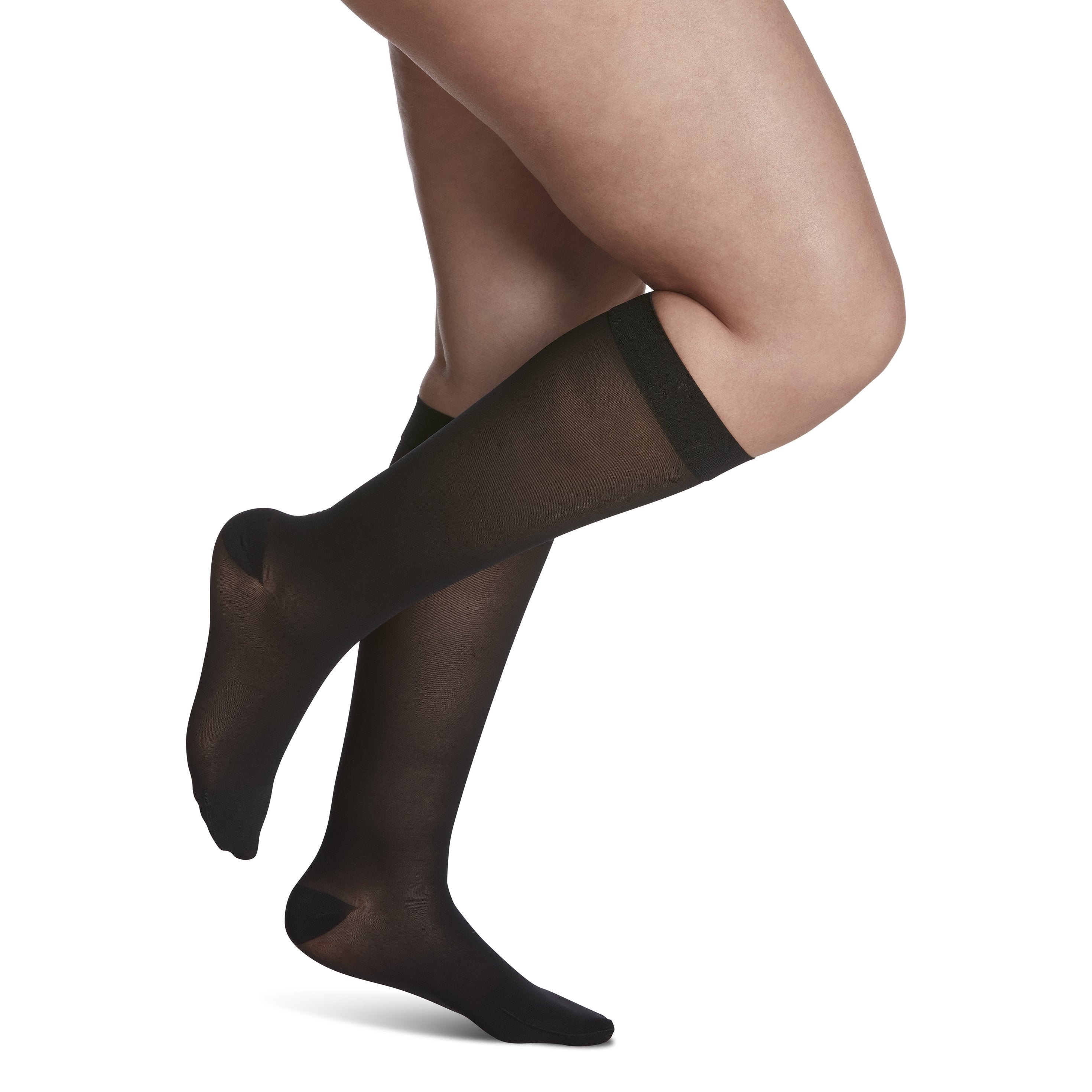 Sigvaris Sheer Women's Knee High 30-40 mmHg Compression Socks – Black