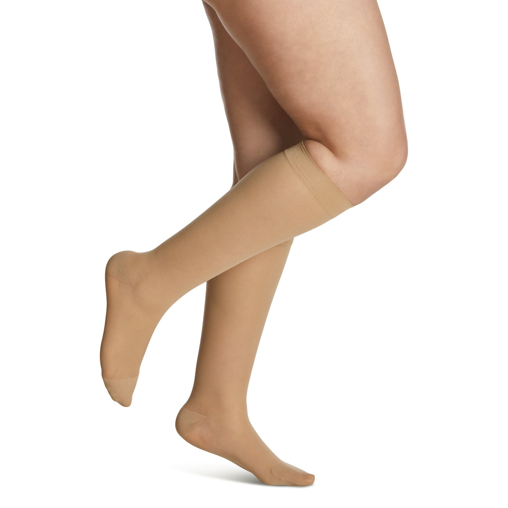 Sigvaris Sheer Women's Knee High 20-30 mmHg Compression Socks – Golden