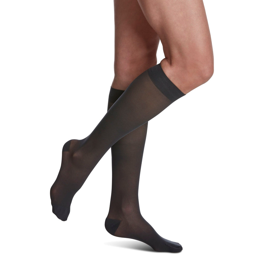 Sigvaris Sheer Women's Knee High 15-20 mmHg Compression Socks – Night Shade