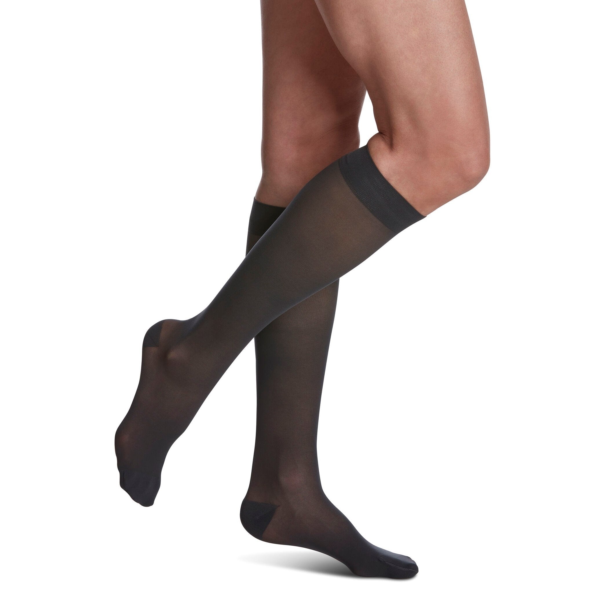 Sigvaris Sheer Women's Knee High 15-20 mmHg Compression Socks – Night Shade